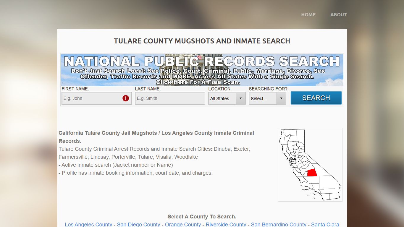 Tulare County Mugshots and Inmate Search
